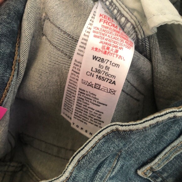TOPSHOP Jamie Skinny Jeans Women’s Size 28 6 Distressed Knee Ankle Jeggings Blue - Picture 13 of 14